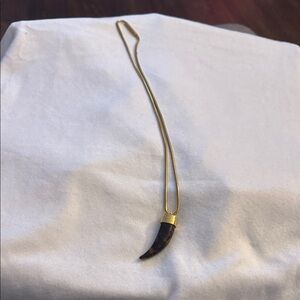 Michael Kors Gold and Brown Pendant Necklace